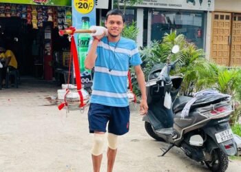 हरिद्वार से बीकानेर तक कांवड़ यात्रा पर निकले ईशांत भाटी