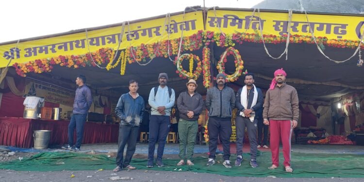 अमरनाथ यात्रा में सेवारत समिति का जज्बा बुलंद: बीकानेरी स्वाद और सेवा का अद्भुत संगम
