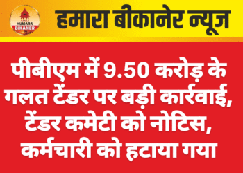 पीबीएम में 9.50 करोड़ के गलत टेंडर पर बड़ी कार्रवाई, टेंडर कमेटी को नोटिस, कर्मचारी को हटाया गया