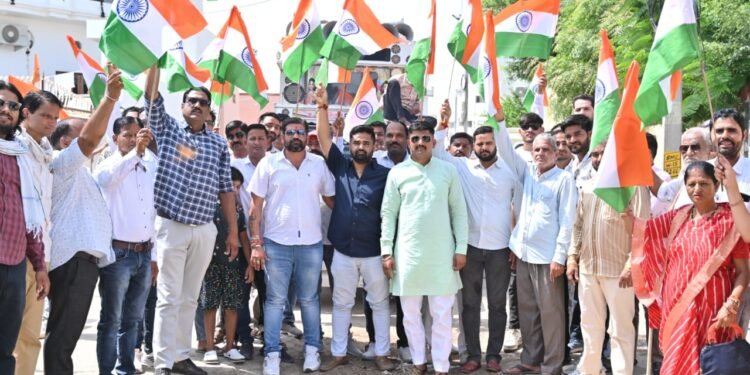 लालगढ मंडल की “हर घर तिरंगा” अभियान कार्यशाला और तिरंगा यात्रा