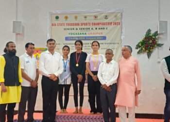उदयपुर में आयोजित राज्य स्तरीय योगासन प्रतियोगिता में बीकानेर की शोभा कच्छावा स्वर्णिम”