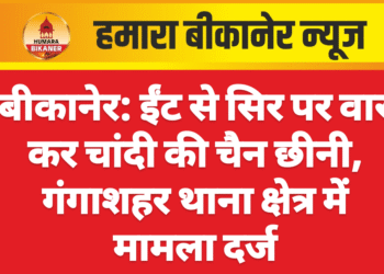 बीकानेर: ईंट से सिर पर वार कर चांदी की चैन छीनी, गंगाशहर थाना क्षेत्र में मामला दर्ज