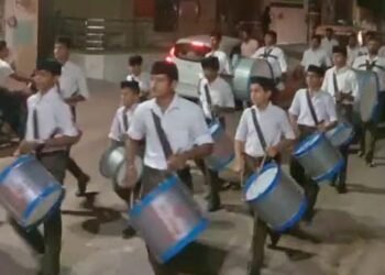 गंगाशहर में राष्ट्रीय स्वयंसेवक संघ का घोष पथ संचलन, शताब्दी वर्ष के अवसर पर उमड़ा उत्साह