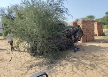 बीकानेर में सड़क हादसा: स्कॉर्पियो पलटी, एक युवक की मौत – तीन घायल