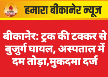 बीकानेर: ट्रक की टक्कर से बुजुर्ग घायल, अस्पताल में दम तोड़ा
