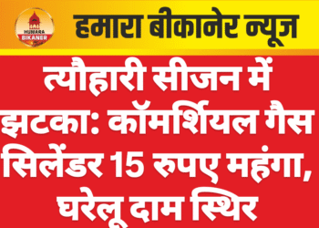 त्यौहारी सीजन में झटका: कॉमर्शियल गैस सिलेंडर 15 रुपए महंगा, घरेलू दाम स्थिर