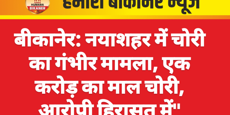 बीकानेर: नयाशहर में चोरी का गंभीर मामला, एक करोड़ का माल चोरी, आरोपी हिरासत में”….पढ़े पूरी खबर