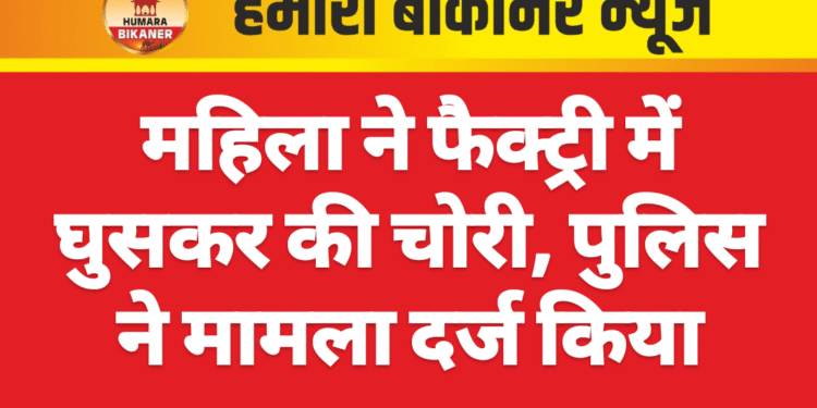 महिला ने फैक्ट्री में घुसकर की चोरी, पुलिस ने मामला दर्ज किया