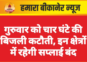 गुरुवार को चार घंटे की बिजली कटौती, इन क्षेत्रों में रहेगी सप्लाई बंद