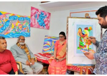 शब्दमय रंग संस्थान की कला श्रृंखला-10: विनता शर्मा की कविता पर राम कुमार भादाणी ने किया चित्र संयोजन