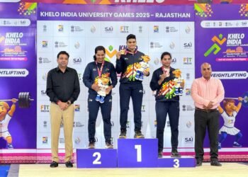 खेलो इंडिया यूनिवर्सिटी गेम्स-2025: तीसरे दिन वेटलिफ्टिंग में दिखा रोमांच, खिलाड़ियों ने किया शानदार प्रदर्शन