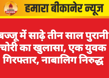बज्जू में साढ़े तीन साल पुरानी चोरी का खुलासा, एक युवक गिरफ्तार, नाबालिग निरुद्ध