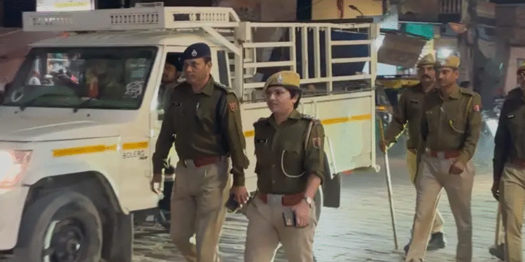 बीकानेर: नयाशहर पुलिस का पैदल मार्च, सुरक्षा व्यवस्था का निरीक्षण