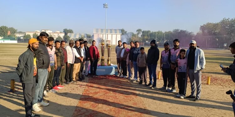 माली–सैनी समाज की क्रिकेट प्रतियोगिता 2025–26 का बीकानेर में भव्य शुभारंभ