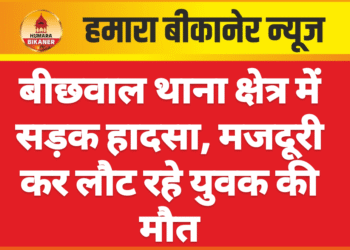 बीछवाल थाना क्षेत्र में सड़क हादसा, मजदूरी कर लौट रहे युवक की मौत