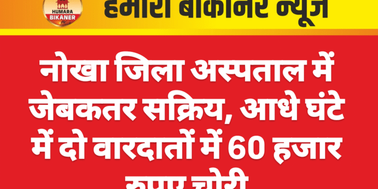 नोखा जिला अस्पताल में जेबकतर सक्रिय, आधे घंटे में दो वारदातों में 60 हजार रुपए चोरी