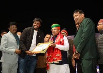 बीकानेर ट्रेड फेयर एक्सपो” में शानदार प्रबंधन के लिये ‘दर्शन जैन सांड’ को केंद्रीय कानून व न्याय मंत्री माननीय “अर्जुन राम जी मेघवाल साहब” के द्वारा किया गया सम्मानित