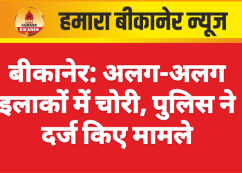 बीकानेर: अलग-अलग इलाकों में चोरी, पुलिस ने दर्ज किए मामले