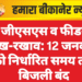 जीएसएस व फीडर रख-रखाव: 12 जनवरी को निर्धारित समय तक बिजली बंद