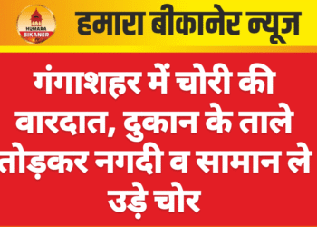 गंगाशहर में चोरी की वारदात, दुकान के ताले तोड़कर नगदी व सामान ले उड़े चोर