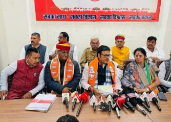 केंद्रीय बजट पर भाजपा नेताओं की प्रेसवार्ता कहा किसानों, युवाओं, महिलाओं के सशक्तीकरण का बजट