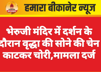 भेरुजी मंदिर में दर्शन के दौरान वृद्धा की सोने की चेन काटकर चोरी,मामला दर्ज