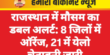 राजस्थान में मौसम का डबल अलर्ट: 8 जिलों में ऑरेंज, 21 में येलो चेतावनी जारी