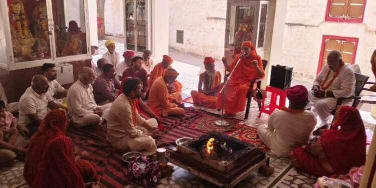 बीकानेर: नवलेश्वर मठ में तीन दिवसीय धार्मिक अनुष्ठान का भव्य समापन, प्राण प्रतिष्ठा संपन्न