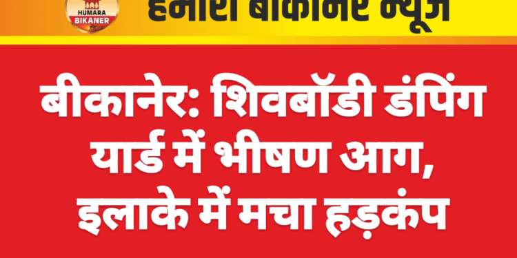 बीकानेर: शिवबॉडी डंपिंग यार्ड में भीषण आग, इलाके में मचा हड़कंप