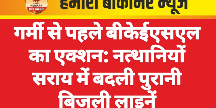 गर्मी से पहले बीकेईएसएल का एक्शन: नत्थानियों सराय में बदली पुरानी बिजली लाइनें