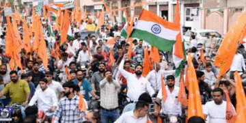 भारतीय नववर्ष के स्वागत में बीकानेर में निकली विशाल धर्मयात्रा निमंत्रण रैली