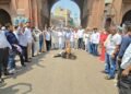 नीट पेपर लीक के विरोध में बीकानेर कांग्रेस का प्रदर्शन, धर्मेंद्र प्रधान का पुतला दहन