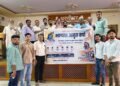 भागवत अमृत वर्षा” शिविर के पोस्टर का विमोचन