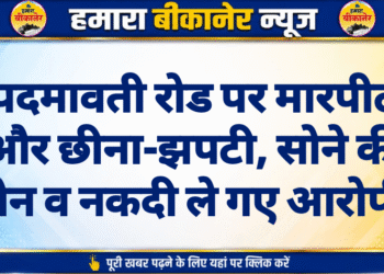 पदमावती रोड पर मारपीट और छीना-झपटी, सोने की चैन व नकदी ले गए आरोपी